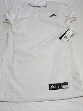 New Adidas Football WVN A1 Stock Football Jersey Mens Large White Blank $95 D3